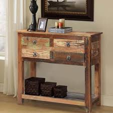 Ashland Rustic Reclaimed Wood 4 Drawer Hallway Console Table Our accent tables and side tables are functional, stylish and versatile, and they make the perfect addition for your home. ashland rustic reclaimed wood 4 drawer hallway console table