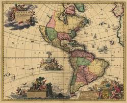 Items Similar To 1700 S Map Of North South America Historic Print Quality Amazing Art 16 X13 On Etsy Map Art Historical Maps Map Print