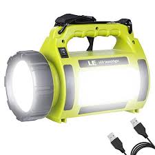 Lighting Ever Le 1000lm Rechargeable Camping Lantern 3600mah Power Bank Super Bright Flashlight 3 Modes Lamp Dimmable Led Spotlight 10w Outdoor Searchlight Area Led Camping Lantern Lantern Flashlight Camping Lanterns