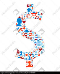 It also comes with a cool font generator tool. Social Media Symbole In Dollar Symbol Gesetzt Lizenzfreies Bild 5578897 Bildagentur Panthermedia