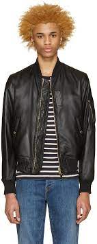 Burberry Brit Black Leather Raleigh Bomber Jacket Burberry Brit Men Burberry Brit Black Leather