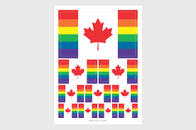 Lgbt pride rainbow love is love sticker decal vinyl bumper flag vertical stripes bright and vibrant colors rainbow flag prank joke funny décor car truck locker window wall notebook stickers. Canada Gay Pride Flag Stickers Lgbt Canadian Pride Flag Decal Rainbow Flag Gloss Vinyl Outdoor Weatherproof Eco Friendly Inks Gay Pride Decals