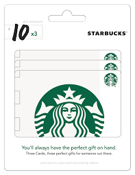 Perfect for starbucks app users! Starbucks 30 Multipack 3 10 Gift Cards Walmart Com Walmart Com
