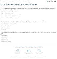 Displaying 22 questions associated with risk. Quiz Worksheet Heavy Construction Equipment Study Com