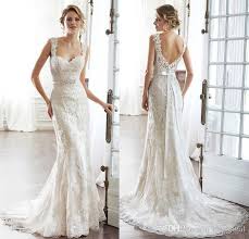 2015 Romantic Illusion Lace Wedding Dress Sweetheart With Dramatic V Back Streamlined Sheath Court Fashion Bride Dresses Wedding Dresses Backless Bridal Gowns