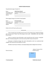 297 contoh surat kuasa download doc cara membuat. Contoh Surat Kuasa Khusus Polis Asuransi