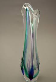 glasvase von max verboeket kristalunie maastricht unikat etsy glass vase glass vase