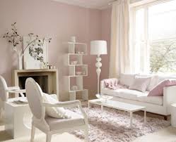 Pink Wallcolor Weisse Mobel Wohnzimmer Weiss Rosa Mobel