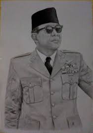 Bung Karno Media Pensil Kertas A1 Gambar Seni Lukisan