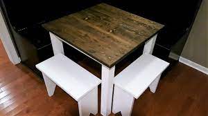Small Farmhouse Table Build Diy Youtube Small Farmhouse Table Small Dining Table Diy Dining Table