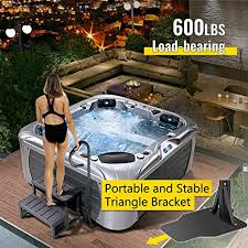 If its going to be two steps then you need two cut at 14″ and two cut at 7″ Amazon Com Vevor Hot Tub Handrail 600lbs Capacity Spa Side Handrail 56 Slide Under Base Spa Steps Hot Tub Stainless Steel Spa Side Step Sponge Rubber Grip Frosted Design Hot Rail Tube For