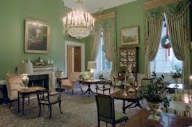 The state dining room is the larger of two dining rooms on the state floor of the executive residence of the white house, the home of the president of the united states in washington, d.c. The Green Room Of The White House Facts Paintings Study Com