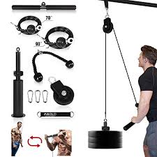 Cable pulley, triceps pulley system for arm strength training, (70'' and 90'') diy pulley cable attachment, fitness lat and lift pulley system, for triceps pull down, biceps curl, back, forearm, etc 4.8 out of 5 stars 151 Best Fitness Pulley System For Home Gym 2021