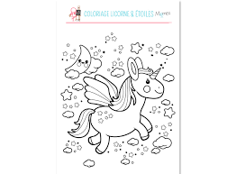 Pour imprimer un coloriage licorne chez vous, il vous suffit de cliquer dessus, il va alors s'ouvrir dans une fenêtre pop up et vous n'aurez plus qu'à les licornes sont des créatures très spéciales, pour commencer elles sont magiques. Coloriage Licorne Etoiles Momes Net
