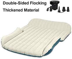 Amazon Com Wey Fly Suv Air Mattress Thickened And Double Sided Flocking With 2 Inflatable Pillows Travel Mattress Campin Car Air Mattress Air Mattress Air Bed