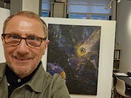 It is beyond amazing to see my art in a gallery. Thank you to the Art  League RI for the honor of becoming one of your newest Elected Artist!  #canvasesofthecosmos #rolandcomtois