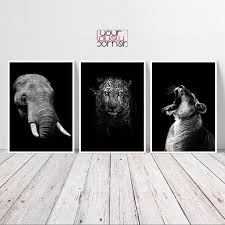 Decorate your walls with elephant canvas prints from zazzle! Animals Printable Wall Art Set Of 3 Prints Black And White Etsy In 2021 Tiger Wall Art Canvas Art Painting White Canvas Art