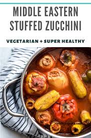 Middle Eastern Stuffed Zucchini Koosa Mahshi Stuffed Zucchini Vegetarian Lebanese Recipes Middle Eastern Recipes