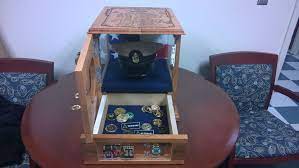 Usn Chief Shadow Hat Box With Inside View Military Hat Box Military Shadow Box Hat Display Ideas