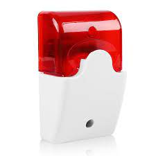 Amazon Com Wired Flashing Light Strobe Siren Dc 12v Sound Alarm Red Light Sound Siren Home Security Alarm System Electronics