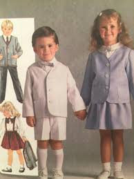 1980s Child Dress Outfits, Simplicity 6816, Long Pants, Shorts, Suspender  Skirt, Unlined Jacket, Dress Jacket, Button Front Jacket