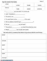 Review 3 And 4language Englishlevel Group Middle Schoolschool Subject Elamain Content Word Practiceot In 2020 Vocabulary Worksheets 2nd Grade Worksheets Vocabulary