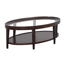 74.5 lbs (33.8 kg) warranty. 90 Off Carson Carson Oval Glass And Wood Coffee Table Tables