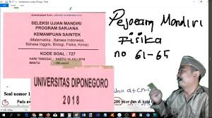 Check spelling or type a new query. Pembahasan Um Undip 2018 Fisika No 61 65 Pejuang Mandiri Youtube