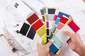 Interior Designer Working With Palette Closeup Interior Design Geometric Logo Design Studio Interior