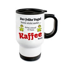 Thermo Tasse Thermobecher Mit Spruch Der Fruhe Vogel Kann Etsy