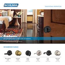 Kostenlose lieferung für viele artikel! Schlage F40and625and Polished Chrome Andover Privacy Door Knob Set With Decorative Andover Trim Handlesets Com