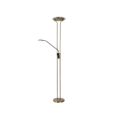 Use a modern floor lamp with staggered tables and shelves to maximize your space, or try arc floor lamps or torchieres with adjustable arms for lighting on demand. Lucide 19792 24 03 Champion Led Modern Round Metal Bronze Floor Lamp Ideas4lighting