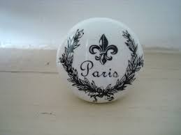 Bouton En Porcelaine Impression Paris Bouton De Porte Bouton De Meuble Bouton De Porte Porcelaine