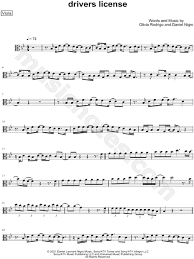 Ukulele chords and tabs for drivers license by olivia rodrigo. Olivia Rodrigo Drivers License Viola Sheet Music In Bb Major Download Print Sku Mn0226604