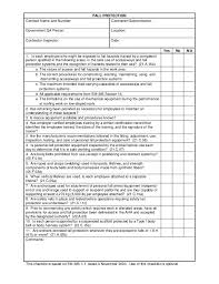 (click on any of the inspection links below to get your free download). Fall Protection Checklist Usace