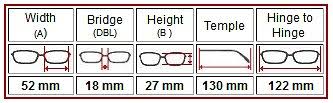 Eyeglasses Sizes