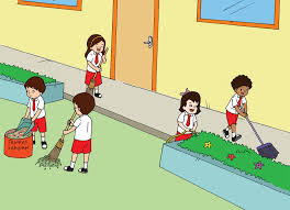 Gotong royong membersih rumah sokanjaya. Gambar Gotong Royong Di Sekolah Kartun Bestkartun