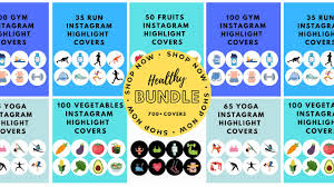 Accessing these requires the creation of a bannersnack account. Healthy Instagram Highlight Covers Bundle 700 Covers Vegetables Sport Gym Fitness Yoga Youtube