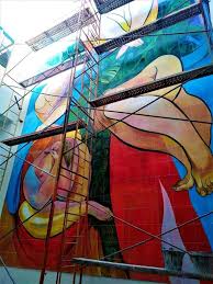 El artista de la plástica Sergio Gregorio Roque Ruano acaba de emplazar un  maravilloso mural realizado en cerámica en áreas interiores del hotel  Louvre ubicado en la ciudad de Matanzas. #CubaEsCULtura. #FCBCuba #