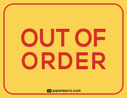 Check spelling or type a new query. Out Of Order Sign Red Color Text Pdf Free Printable Designs