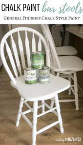 Diy Chalk Painted Bar Stools With General Finishes Making Manzanita Painted Bar Stools Paint Bar Diy Bar Stools