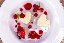 Treat yourself to a slice of this moist date and walnut cake. Panna Cotta With Raspberry Compote And Baby Donuts James Martin Chef
