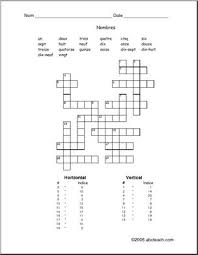 You can even play games about business, romance, and traveling. French Number Crossword Abcteach