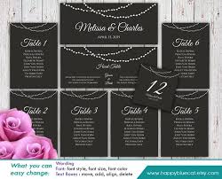 diy printable wedding seating chart template instant