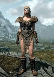 Huntress By Calo Savior S Hide Stormcloak Officer Boots And Bracers Silver Sapphire Circlet Skyrim Armor Skyrim Armor Sets Elder Scrolls Skyrim