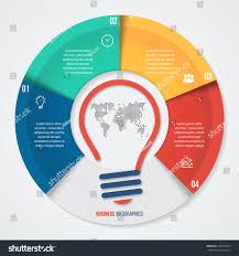 Vector Idea Pie Chart Infographic Template Stock Vector