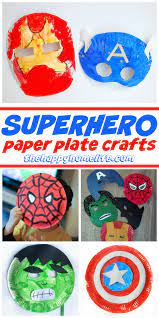 * preschoolers will love to make these christmas tree cards shared by messy little monsters. Superhero Paper Plate Crafts For Kids The Happy Home Life Paper Plate Crafts For Kids Craft Activities For Kids Hero Crafts