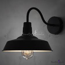 Shop styles like modern and black farmhouse vanity lights today. Black Barn Shade Wall Light With Gooseneck Arm For Stairs Pathway Farmhouse Takeluckhome Com