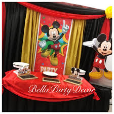 Mickey Mouse Main Table Dessert Table Backdrop By Bellapartydecor Mickey Mouse Birthday Mickey Birthday Party Mickey Birthday