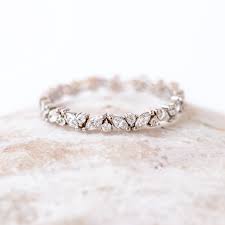 Haley Diamond Wedding Band Eternity In 2020 Silver Wedding Bands Eternity Wedding Band Set Wedding Rings For Women